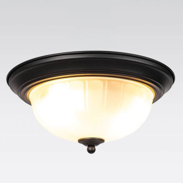 Takplafond Ø33cm Rustik Svart - Monterey