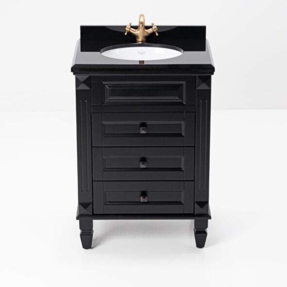 Kommod Badrum 60cm Nashville Svart - Svart Granit