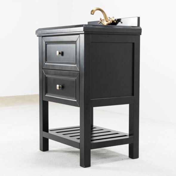 Kommod Badrum 60cm Svart Utah - Svart Granit