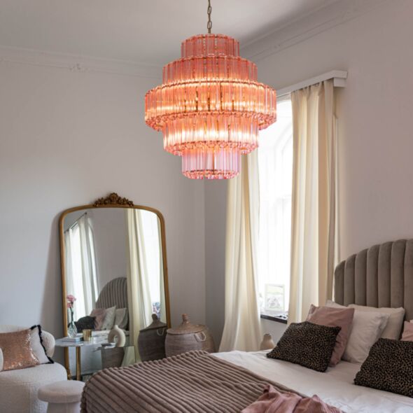 Kristallkrona Ø65cm Verona Rosa