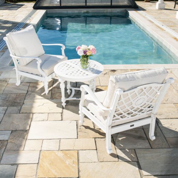 Loungegrupp Vit Aluminium 2-pers - Florence