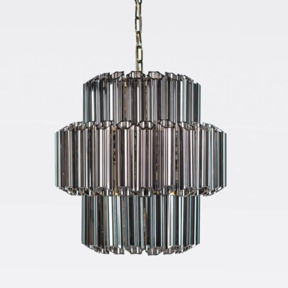 Kristallkrona Ø44cm Svart/Mässing - Verona