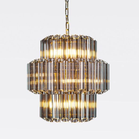 Kristallkrona Ø44cm Svart/Mässing - Verona
