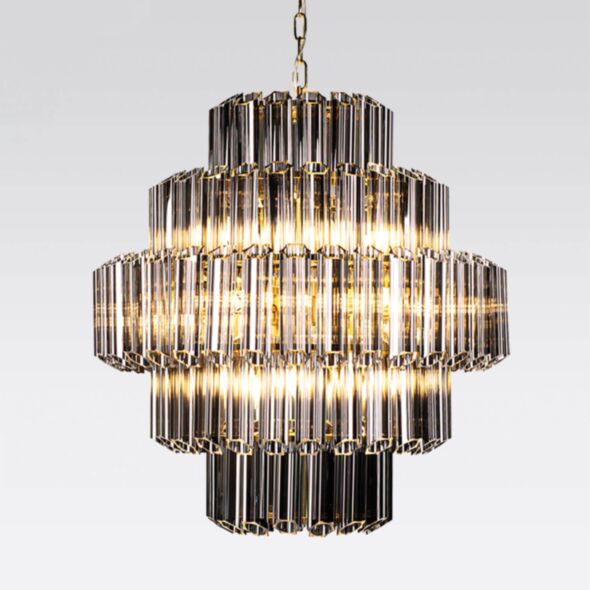 Kristallkrona Ø65cm Mässing/Svart - Verona
