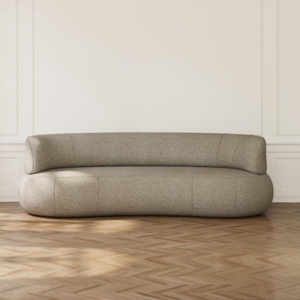 Soffa 3-sits 253cm Beige Armstöd - Malibu