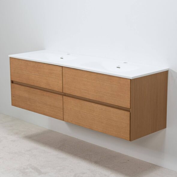 Dubbelkommod Ek 150cm Vit Helgjuten - Marstrand