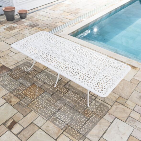 Matbord Utomhus Vit Aluminium Toscana 280cm