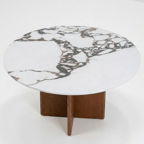 Soffbord Ø80cm Valnöt/Viola Faux - Matisse