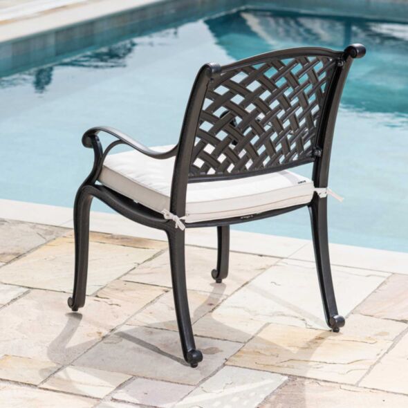 Matstol Utomhus 1-pack Svart Aluminium - Salerno