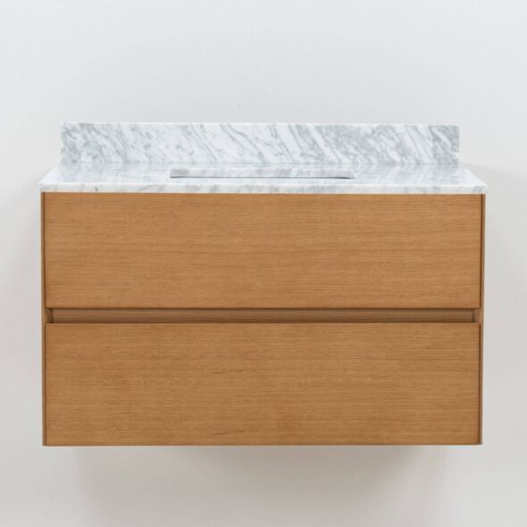 Badrumskommod Ek 80cm Vit Marmor - Marstrand