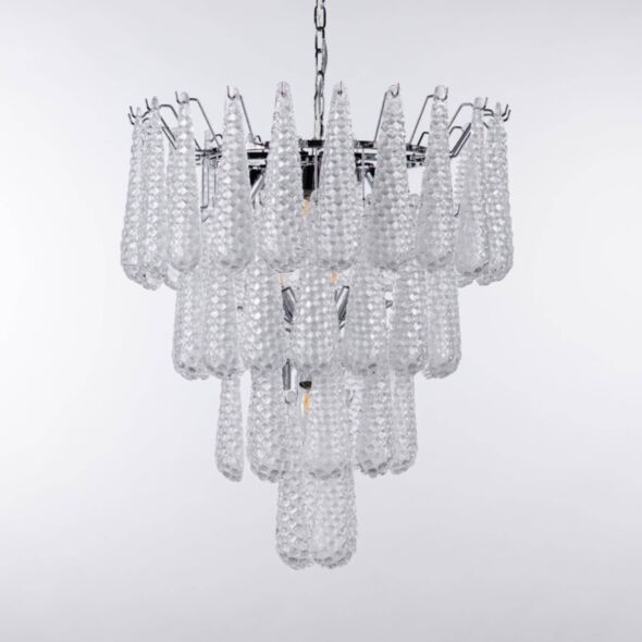 Kristallkrona Ø66xH75cm Krom/Klar - Neapel