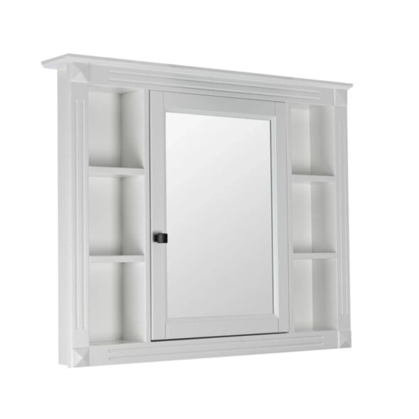 Spegelskåp Badrum Vit 100x80cm LED Belysning – Nashville
