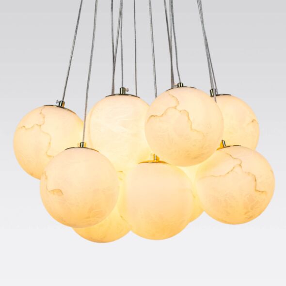 Taklampa Vit Marmor Ø70cm - Lazio