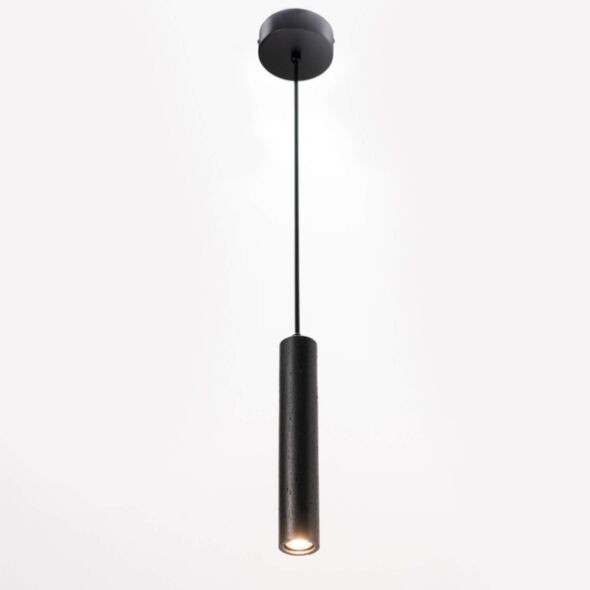 Pendellampa Svart Lavasten 28 cm - Vesuvio