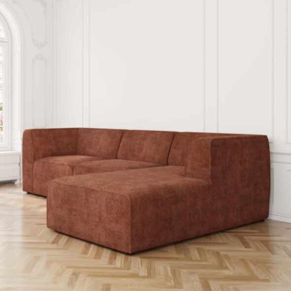 Divansoffa Höger 278cm Roströd - London