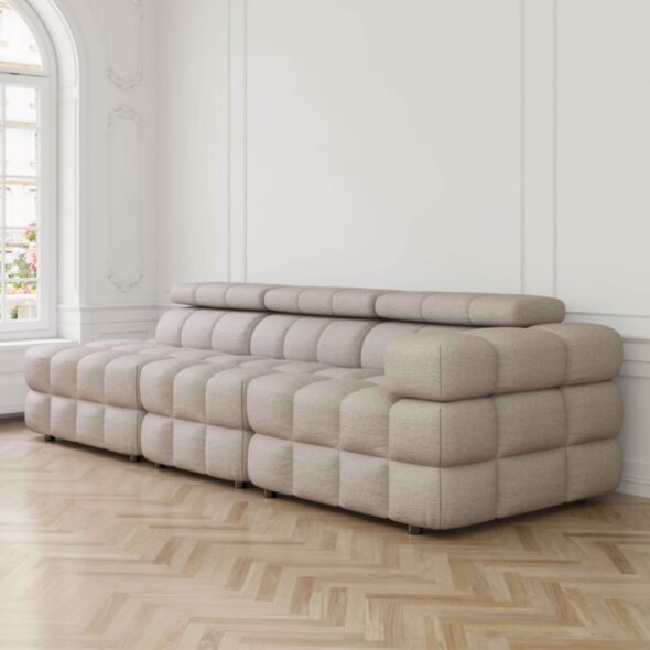 Soffa 3-sits 288cm Sand Armstöd Höger - Paris