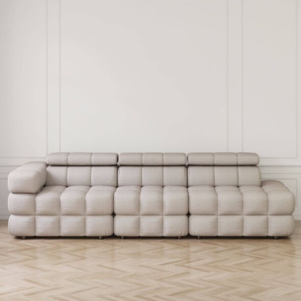 Soffa 3-sits 288cm Sand Armstöd Vänster - Paris