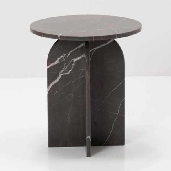 Sidobord Ø50cm Grå Marmor - Matisse