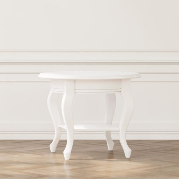 Sidobord Vit Ø72cm -Versailles