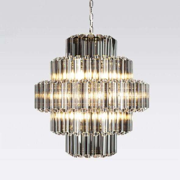 Kristallkrona Ø65cm Krom/Svart - Verona