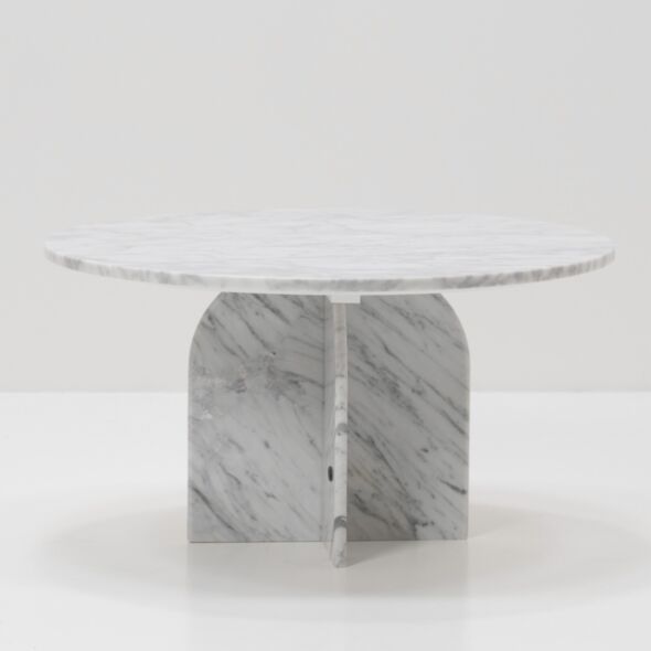 Soffbord Ø80cm Vit Marmor - Matisse