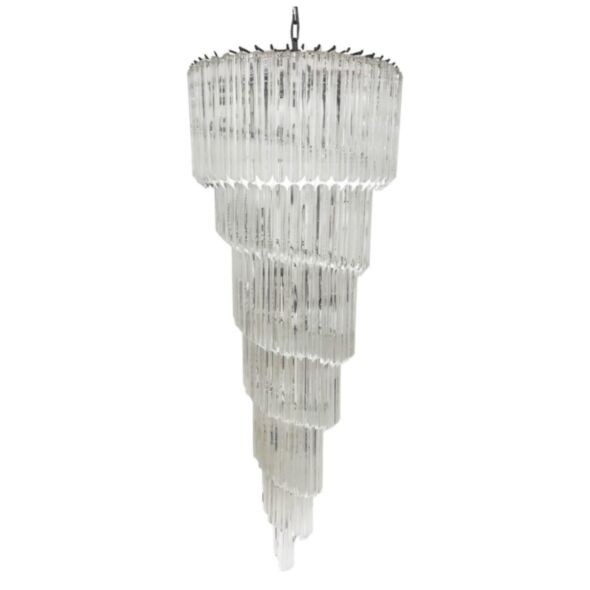 Kristallkrona Spiral Ø55xH142cm Svart/Klar - Antibes