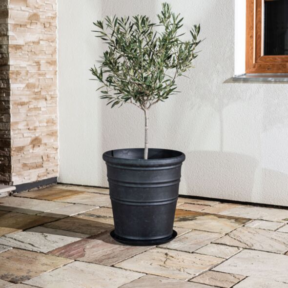 Svart Kruka Utomhus 46x46cm - Flavia