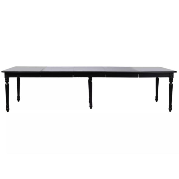 Stort Matsalsbord 320cm Svart Gripsholm Massiv Ek