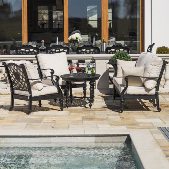 Loungeset Svart Aluminium 5-pers - Florence 