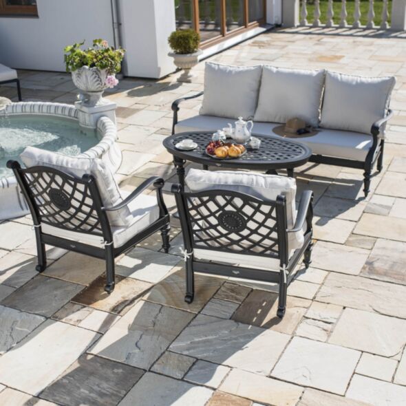 Loungeset Svart Aluminium 5-pers - Florence 