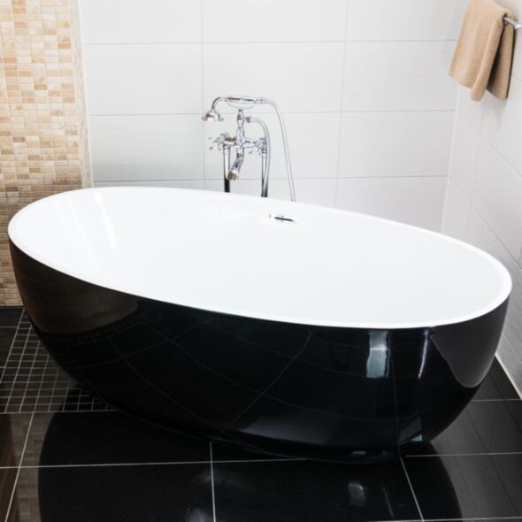 Badkar 170cm Vit/Svart- Skagen