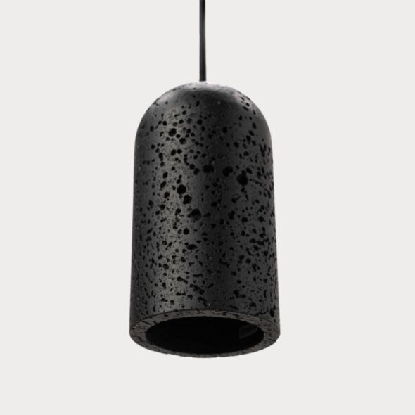 Pendellampa Svart Lavasten 19cm - Etna