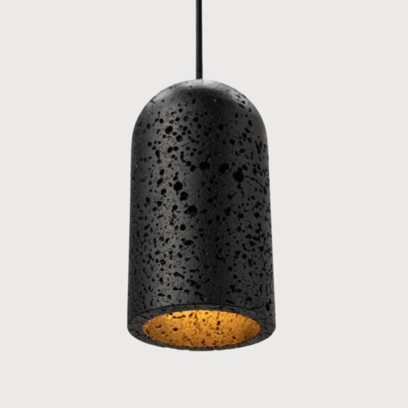 Pendellampa Svart Lavasten 19cm - Etna