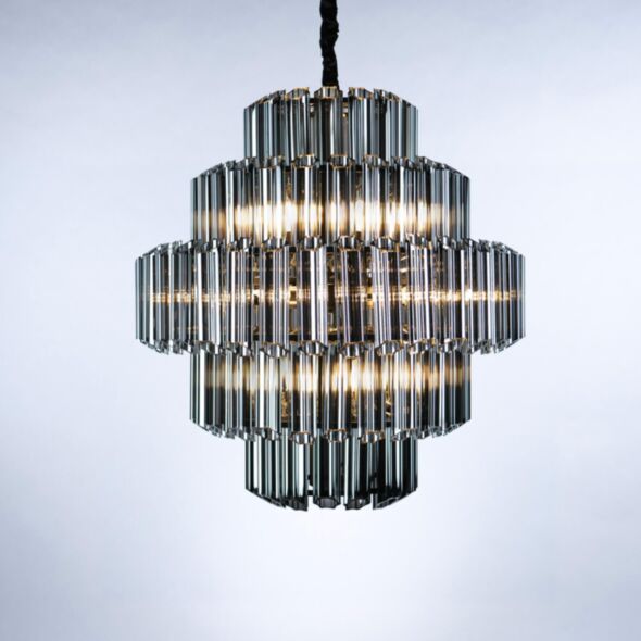 Svart Kristallkrona Ø65cm Verona - Svart Kristall