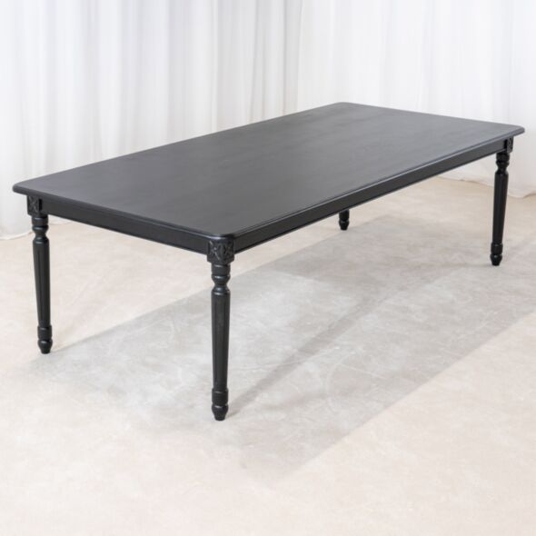 Matbord Gripsholm 240cm Svart Massiv Ek