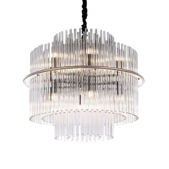 Taklampa Kristall Ø55cm Krom - Milan