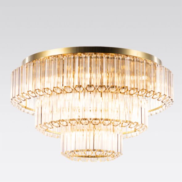 Kristallplafond 80cm Klar/Mässing - Verona