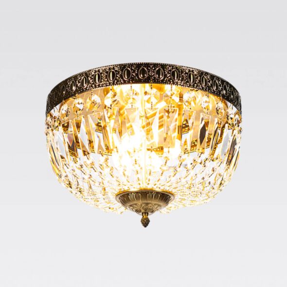 Kristallplafond Mässing Ø40cm - Uppsala