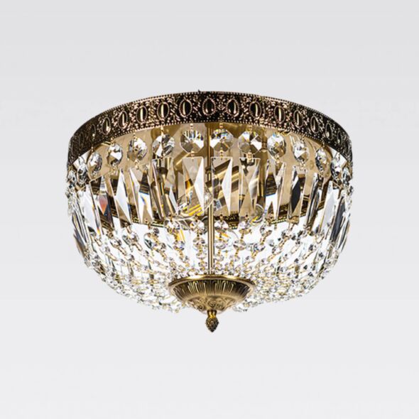 Kristallplafond Mässing Ø40cm - Uppsala