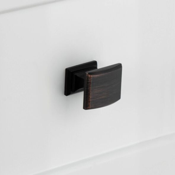 Knopphandtag lantlig universal - Antik Svart