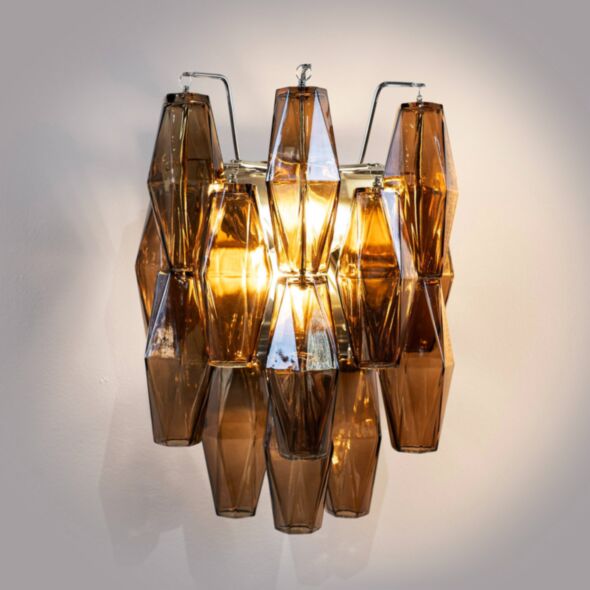 Vägglampa Kristall Krom/Cognac - Catania