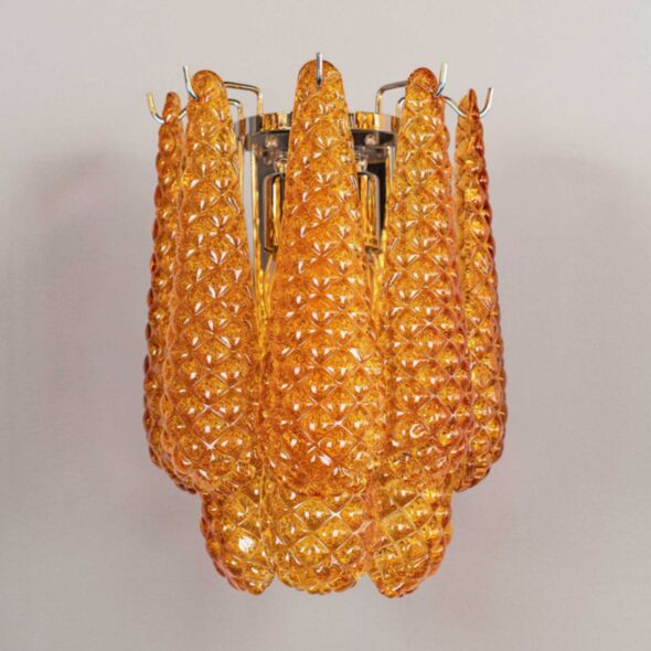 Vägglampa Kristall Bärnsten/Krom - Neapel