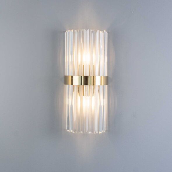 Kristall Vägglampa Milan Guld H45cm