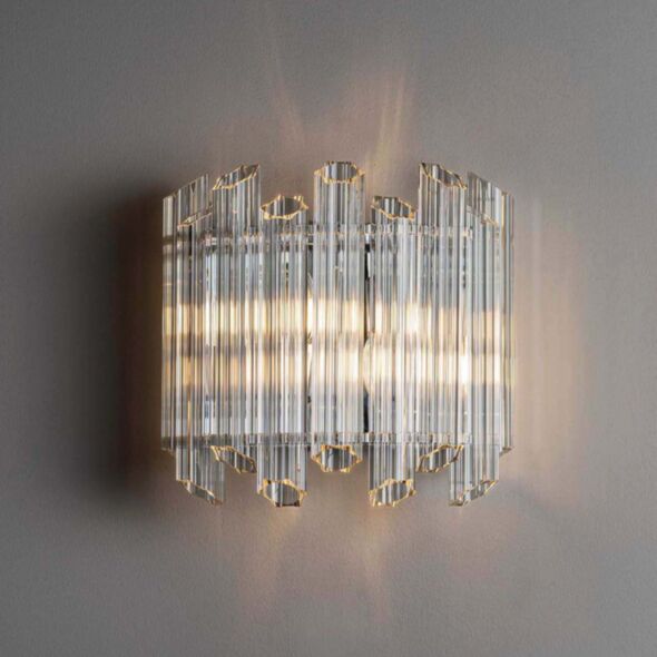 Vägglampa Kristall 33cm Krom - Verona