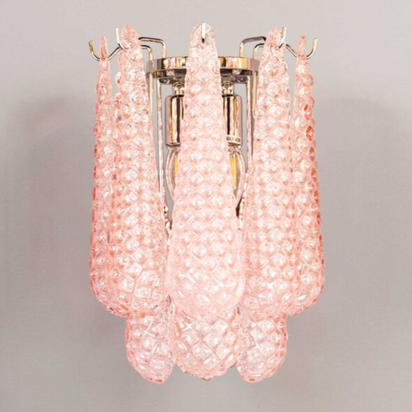 Vägglampa Kristall Rosa/Krom - Neapel