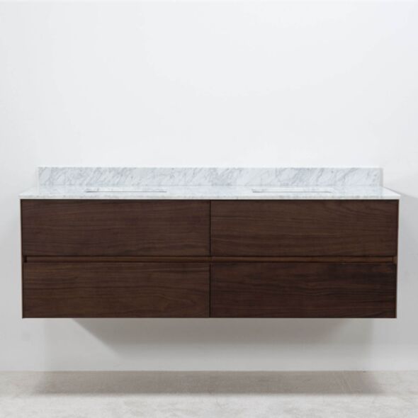 Dubbelkommod valnöt 150cm