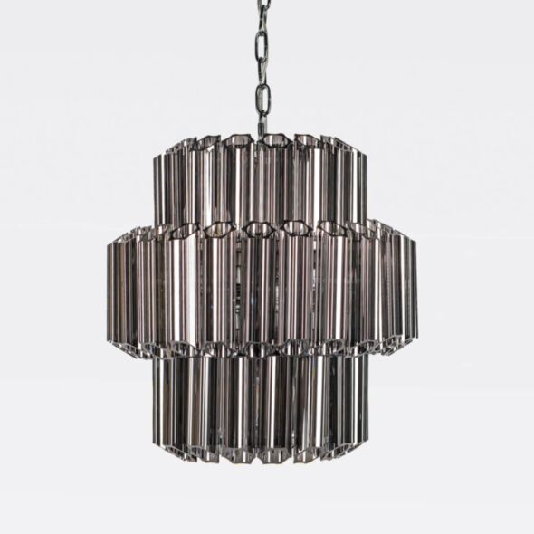 Kristallkrona Ø44cm Svart/Krom - Verona