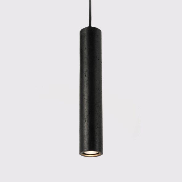 Pendellampa Svart Lavasten 28 cm - Vesuvio