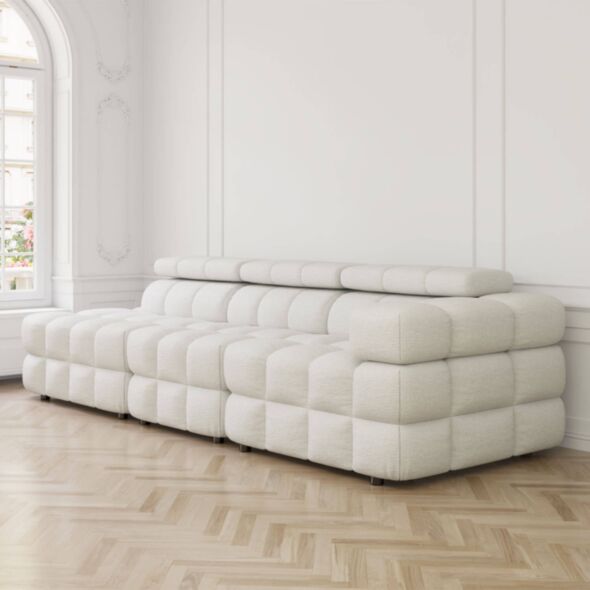 Soffa 3-sits 288cm Vit Armstöd Höger - Paris