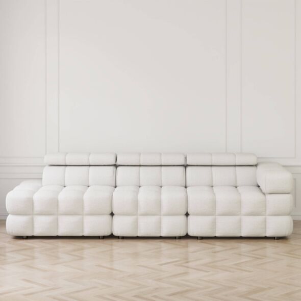 Soffa 3-sits 288cm Vit Armstöd Höger - Paris
